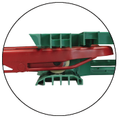 The guide ski on the fork tips provide smooth operation on plastic resin pallets